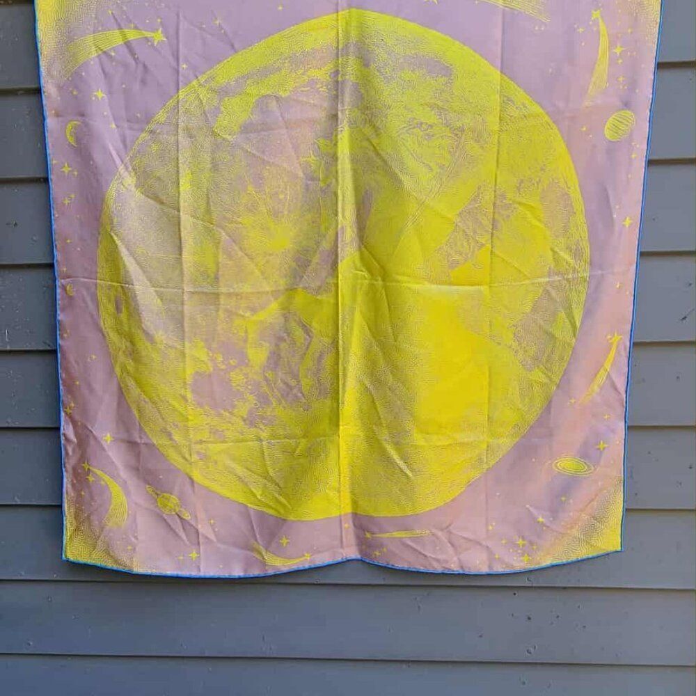 Moon Horse Scarf Yellow/Pink Blue - Picture 9 of 11